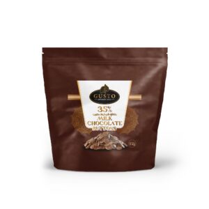 Gusto Milk Couverture Chocolate Buttons 35% (5KG)